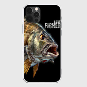 Чехол для iPhone 12 Pro Max с принтом Лучший рыбак в Екатеринбурге, Силикон |  | background | best fisherman | black | fish | fishing | лучший рыбак | рыба | рыбалка | фон | черный