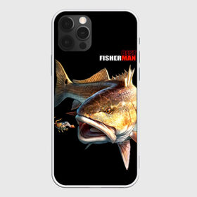 Чехол для iPhone 12 Pro Max с принтом Лучший рыбак в Екатеринбурге, Силикон |  | background | best fisherman | black | fish | fishing | лучший рыбак | рыба | рыбалка | фон | черный