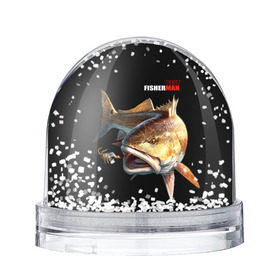 Снежный шар с принтом Лучший рыбак в Екатеринбурге, Пластик | Изображение внутри шара печатается на глянцевой фотобумаге с двух сторон | background | best fisherman | black | fish | fishing | лучший рыбак | рыба | рыбалка | фон | черный