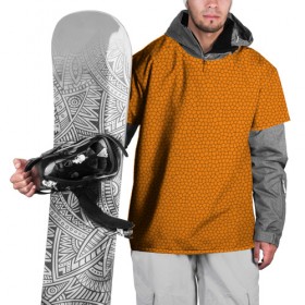 Накидка на куртку 3D с принтом Витраж Оранжевый в Екатеринбурге, 100% полиэстер |  | Тематика изображения на принте: texture | витраж | оранжевый | текстура
