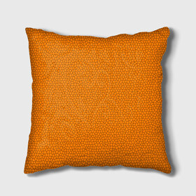 Подушка 3D с принтом Витраж Оранжевый в Екатеринбурге, наволочка – 100% полиэстер, наполнитель – холлофайбер (легкий наполнитель, не вызывает аллергию). | состоит из подушки и наволочки. Наволочка на молнии, легко снимается для стирки | texture | витраж | оранжевый | текстура