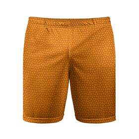 Мужские шорты 3D спортивные с принтом Витраж Оранжевый в Екатеринбурге,  |  | Тематика изображения на принте: texture | витраж | оранжевый | текстура