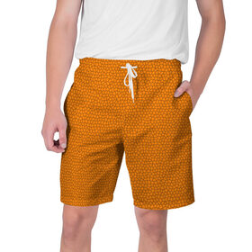 Мужские шорты 3D с принтом Витраж Оранжевый в Екатеринбурге,  полиэстер 100% | прямой крой, два кармана без застежек по бокам. Мягкая трикотажная резинка на поясе, внутри которой широкие завязки. Длина чуть выше колен | texture | витраж | оранжевый | текстура