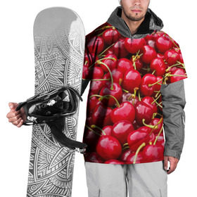 Накидка на куртку 3D с принтом Черешня в Екатеринбурге, 100% полиэстер |  | вишня | десерт | лето | сладкое | черешня | ягода