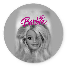Коврик круглый с принтом Кукла барби в Екатеринбурге, резина и полиэстер | круглая форма, изображение наносится на всю лицевую часть | barbie | барби | кукла