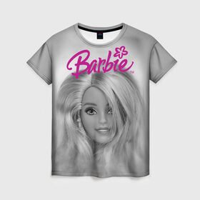 Женская футболка 3D с принтом Кукла барби в Екатеринбурге, 100% полиэфир ( синтетическое хлопкоподобное полотно) | прямой крой, круглый вырез горловины, длина до линии бедер | barbie | барби | кукла