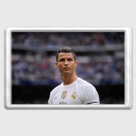Магнит 45*70 с принтом Cristiano Ronaldo в Екатеринбурге, Пластик | Размер: 78*52 мм; Размер печати: 70*45 | криштиану роналду | реал мадрид
