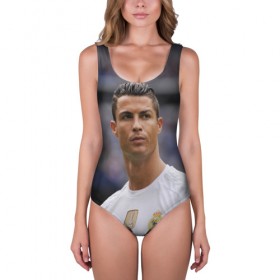 Купальник-боди 3D с принтом Cristiano Ronaldo в Екатеринбурге, 82% полиэстер, 18% эластан | Круглая горловина, круглый вырез на спине | криштиану роналду | реал мадрид