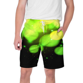 Мужские шорты 3D с принтом Зелёный свет в Екатеринбурге,  полиэстер 100% | прямой крой, два кармана без застежек по бокам. Мягкая трикотажная резинка на поясе, внутри которой широкие завязки. Длина чуть выше колен | 