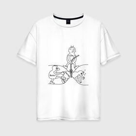Женская футболка хлопок Oversize с принтом Закон Ома в Екатеринбурге, 100% хлопок | свободный крой, круглый ворот, спущенный рукав, длина до линии бедер
 | ампер | вольт | напряжение | наука | сопротивление | ток | физика | электричество