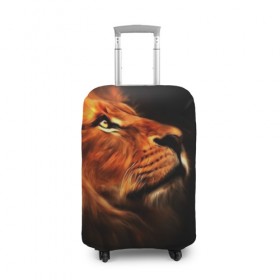 Чехол для чемодана 3D с принтом Lion в Екатеринбурге, 86% полиэфир, 14% спандекс | двустороннее нанесение принта, прорези для ручек и колес | lion | голова животного | кот | кошка | лев