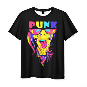 Мужская футболка 3D с принтом Punk в Екатеринбурге, 100% полиэфир | прямой крой, круглый вырез горловины, длина до линии бедер | молодёжь | панки | прикол | субкультура | хиппи | цвет