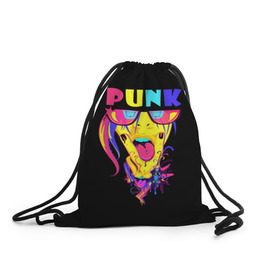 Рюкзак-мешок 3D с принтом Punk в Екатеринбурге, 100% полиэстер | плотность ткани — 200 г/м2, размер — 35 х 45 см; лямки — толстые шнурки, застежка на шнуровке, без карманов и подкладки | молодёжь | панки | прикол | субкультура | хиппи | цвет
