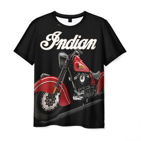 Мужская футболка 3D с принтом Indian 2 в Екатеринбурге, 100% полиэфир | прямой крой, круглый вырез горловины, длина до линии бедер | indian