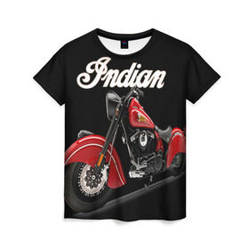 Женская футболка 3D с принтом Indian 2 в Екатеринбурге, 100% полиэфир ( синтетическое хлопкоподобное полотно) | прямой крой, круглый вырез горловины, длина до линии бедер | indian