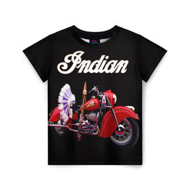 Детская футболка 3D с принтом Indian 5 в Екатеринбурге, 100% гипоаллергенный полиэфир | прямой крой, круглый вырез горловины, длина до линии бедер, чуть спущенное плечо, ткань немного тянется | indian