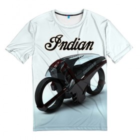 Мужская футболка 3D с принтом Indian 7 в Екатеринбурге, 100% полиэфир | прямой крой, круглый вырез горловины, длина до линии бедер | 