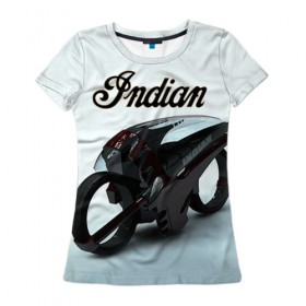 Женская футболка 3D с принтом Indian 7 в Екатеринбурге, 100% полиэфир ( синтетическое хлопкоподобное полотно) | прямой крой, круглый вырез горловины, длина до линии бедер | 