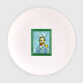 Тарелка с принтом Детство Ван Гога в Екатеринбурге, фарфор | диаметр - 210 мм
диаметр для нанесения принта - 120 мм | автопортрет | ван гог | детство | зайчик | зелёный | личность | портрет | рама | рамка | синий | уточка | ушки