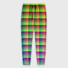 Мужские брюки 3D с принтом Pixel colour в Екатеринбурге, 100% полиэстер | манжеты по низу, эластичный пояс регулируется шнурком, по бокам два кармана без застежек, внутренняя часть кармана из мелкой сетки | Тематика изображения на принте: 