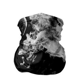 Бандана-труба 3D с принтом Дым в Екатеринбурге, 100% полиэстер, ткань с особыми свойствами — Activecool | плотность 150‒180 г/м2; хорошо тянется, но сохраняет форму | огонь | черно белый