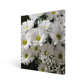 Холст квадратный с принтом Белоснежное цветение в Екатеринбурге, 100% ПВХ |  | ландыши | лепестки | прикольные картинки | ромашки | цветочки | цветы
