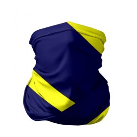 Бандана-труба 3D с принтом Аirfoil в Екатеринбурге, 100% полиэстер, ткань с особыми свойствами — Activecool | плотность 150‒180 г/м2; хорошо тянется, но сохраняет форму | геометрия | желтый | линии | темно синий