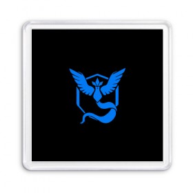 Магнит 55*55 с принтом Pokemon Blue Team в Екатеринбурге, Пластик | Размер: 65*65 мм; Размер печати: 55*55 мм | pokemon go