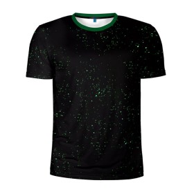 Мужская футболка 3D спортивная с принтом Звездная ночь в Екатеринбурге, 100% полиэстер с улучшенными характеристиками | приталенный силуэт, круглая горловина, широкие плечи, сужается к линии бедра | Тематика изображения на принте: 