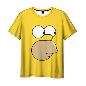 Мужская футболка 3D с принтом Гомер Симпсон в Екатеринбурге, 100% полиэфир | прямой крой, круглый вырез горловины, длина до линии бедер | simpsons | гомер | симпсон | симпсоны