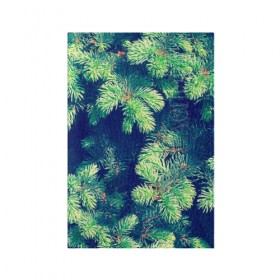 Обложка для паспорта матовая кожа с принтом Ёлочка в Екатеринбурге, натуральная матовая кожа | размер 19,3 х 13,7 см; прозрачные пластиковые крепления | Тематика изображения на принте: елка | ель | зеленый | пихтовые | природа | свежесть | хвоя