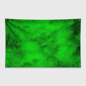 Флаг-баннер с принтом Green в Екатеринбурге, 100% полиэстер | размер 67 х 109 см, плотность ткани — 95 г/м2; по краям флага есть четыре люверса для крепления | зеленый | потертость
