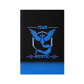 Обложка для паспорта матовая кожа с принтом Team Mystic в Екатеринбурге, натуральная матовая кожа | размер 19,3 х 13,7 см; прозрачные пластиковые крепления | Тематика изображения на принте: go | mystic | pokemon | team | покемон