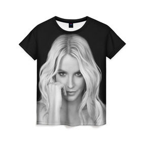 Женская футболка 3D с принтом Бритни Спирс в Екатеринбурге, 100% полиэфир ( синтетическое хлопкоподобное полотно) | прямой крой, круглый вырез горловины, длина до линии бедер | britney spears | звезда | знаменитость | музыка | певица