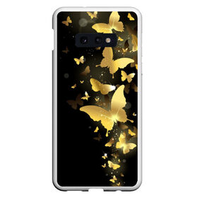 Чехол для Samsung S10E с принтом Золотые бабочки в Екатеринбурге, Силикон | Область печати: задняя сторона чехла, без боковых панелей | бабочки | девушкам | злато | золото