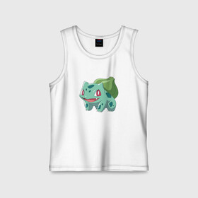 Детская майка хлопок с принтом Милый Бульбазавр в Екатеринбурге,  |  | bulbasaur | pokemon | покемон | покемоны