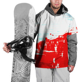Накидка на куртку 3D с принтом Потертая краска в Екатеринбурге, 100% полиэстер |  | Тематика изображения на принте: красный | яркий