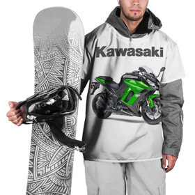 Накидка на куртку 3D с принтом Kawasaky Ninja 1000 в Екатеринбурге, 100% полиэстер |  | kawasaky