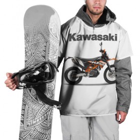Накидка на куртку 3D с принтом Kawasaky Enduro в Екатеринбурге, 100% полиэстер |  | kawasaky
