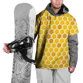 Накидка на куртку 3D с принтом Медовые соты в Екатеринбурге, 100% полиэстер |  | Тематика изображения на принте: арт | еда | мед | пчелы | соты