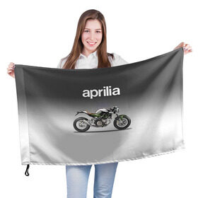 Флаг 3D с принтом Aprilia 750CR в Екатеринбурге, 100% полиэстер | плотность ткани — 95 г/м2, размер — 67 х 109 см. Принт наносится с одной стороны | aprilia