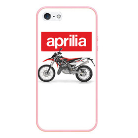 Чехол для iPhone 5/5S матовый с принтом Aprilia enduro в Екатеринбурге, Силикон | Область печати: задняя сторона чехла, без боковых панелей | aprilia