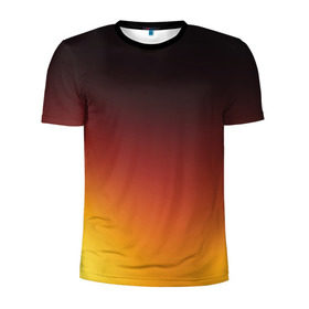 Мужская футболка 3D спортивная с принтом Градиент в Екатеринбурге, 100% полиэстер с улучшенными характеристиками | приталенный силуэт, круглая горловина, широкие плечи, сужается к линии бедра | коричневый
