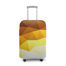Чехол для чемодана 3D с принтом Solid Polygon в Екатеринбурге, 86% полиэфир, 14% спандекс | двустороннее нанесение принта, прорези для ручек и колес | геометрия | грани | изгиб | линии | полигоны | постель | сочетан | текстура | треугольники