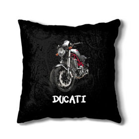 Подушка 3D с принтом Ducati в Екатеринбурге, наволочка – 100% полиэстер, наполнитель – холлофайбер (легкий наполнитель, не вызывает аллергию). | состоит из подушки и наволочки. Наволочка на молнии, легко снимается для стирки | Тематика изображения на принте: ducati | дукати | мото | мотогонки | мотоспорт | мотоцикл