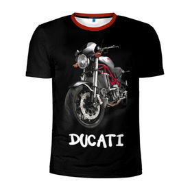 Мужская футболка 3D спортивная с принтом Ducati в Екатеринбурге, 100% полиэстер с улучшенными характеристиками | приталенный силуэт, круглая горловина, широкие плечи, сужается к линии бедра | Тематика изображения на принте: ducati | дукати | мото | мотогонки | мотоспорт | мотоцикл