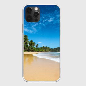 Чехол для iPhone 12 Pro Max с принтом Шикарный пляж в Екатеринбурге, Силикон |  | вода | голубое небо | жара | загар | зной | каникулы | купание | море | океан | отдых | отпуск | пальмы | песок | приключение | путешествие | туризм