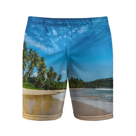 Мужские шорты 3D спортивные с принтом Шикарный пляж в Екатеринбурге,  |  | вода | голубое небо | жара | загар | зной | каникулы | купание | море | океан | отдых | отпуск | пальмы | песок | приключение | путешествие | туризм