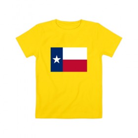 Детская футболка хлопок с принтом Техас в Екатеринбурге, 100% хлопок | круглый вырез горловины, полуприлегающий силуэт, длина до линии бедер | крутаяфутболка | сша | техас | флаг