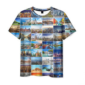 Мужская футболка 3D с принтом Знатный турист в Екатеринбурге, 100% полиэфир | прямой крой, круглый вырез горловины, длина до линии бедер | Тематика изображения на принте: азия | берлин | вегас | венеция | воспоминания | города | достопримечательности | европа | египет | калифорния | каникулы | лондон | милан | москва | ностальгия | нью йорк | отдых | отпуск | память